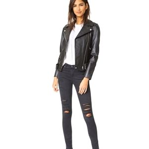 Ag-ed black/gray distressed denim jeans!